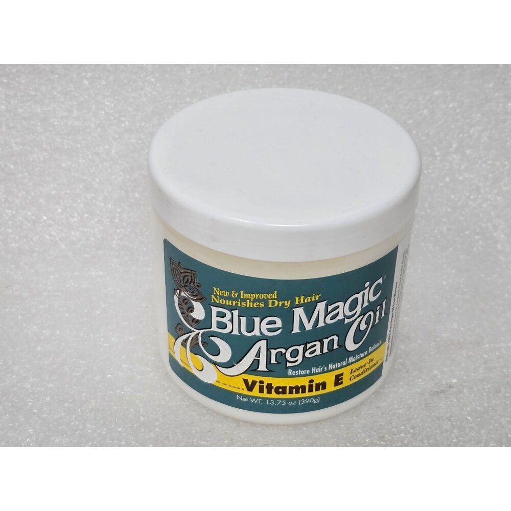 Blue Magic Argan Oil Hair Leave In Conditioner Vitamin E 13.75 Oz For Dry Hair